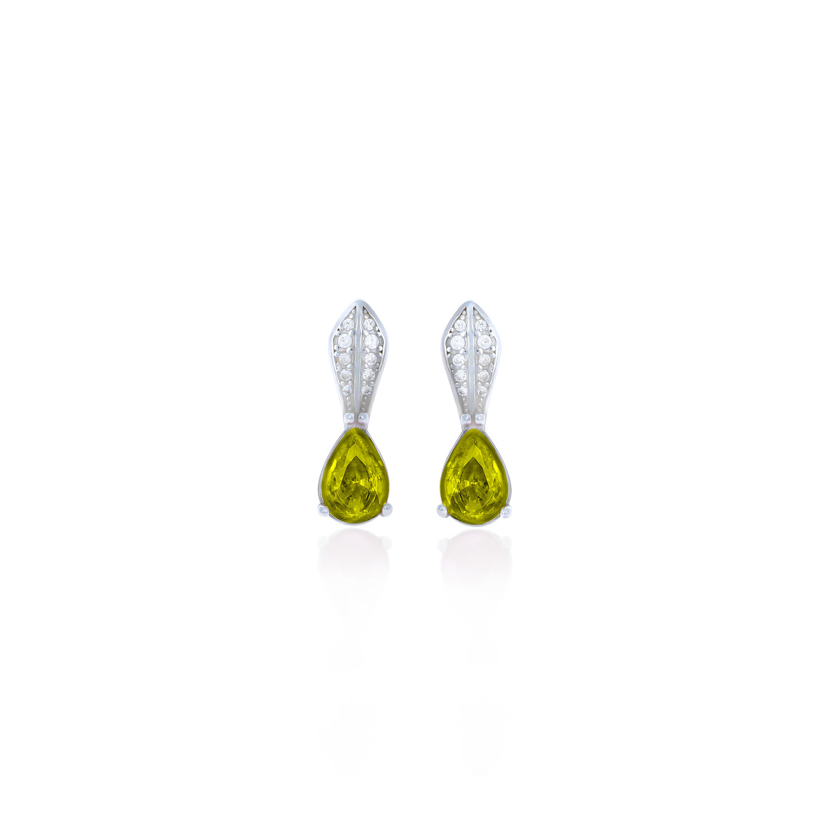 Sterling Silver Teardrop Birthstone Drop Earrings