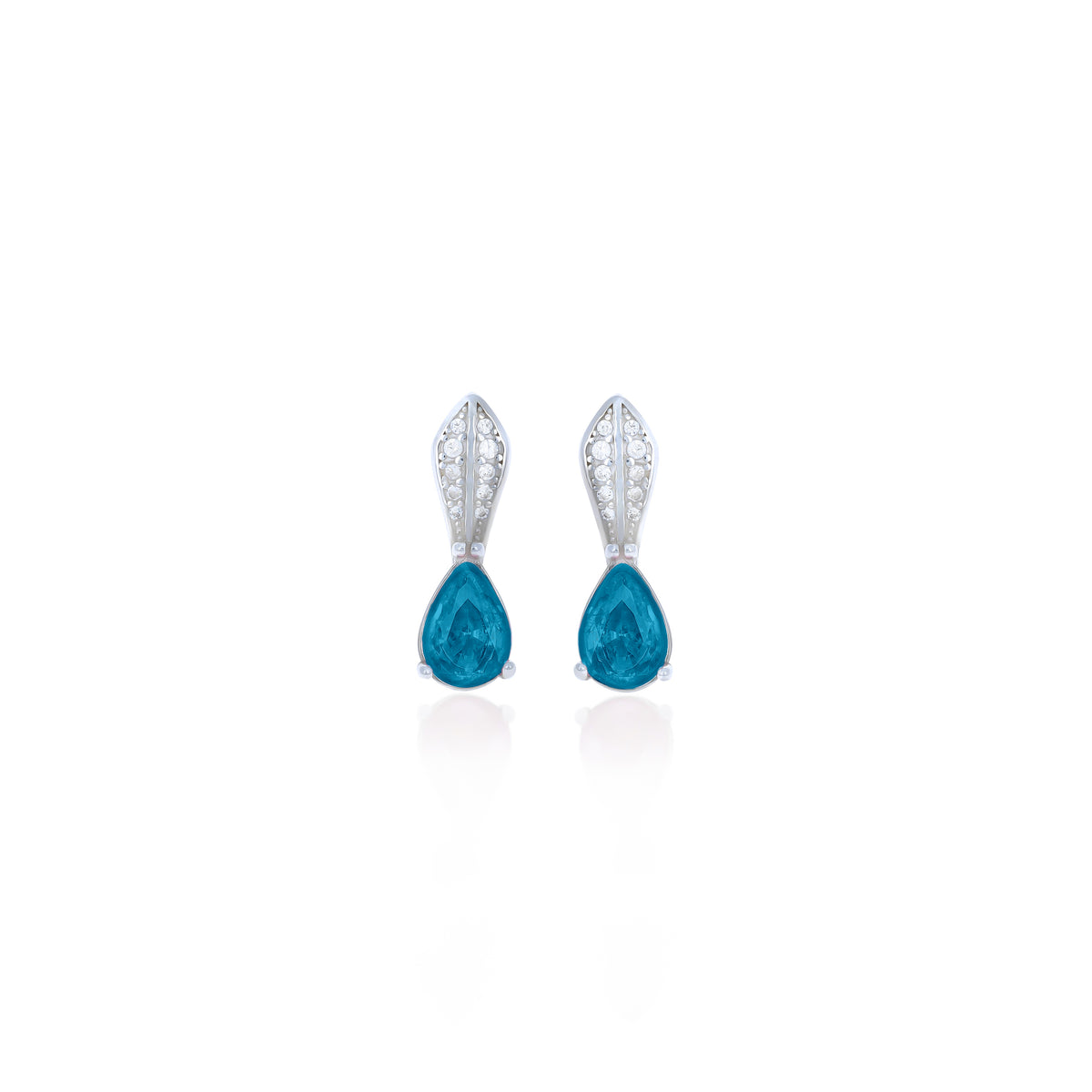 Sterling Silver Teardrop Birthstone Drop Earrings