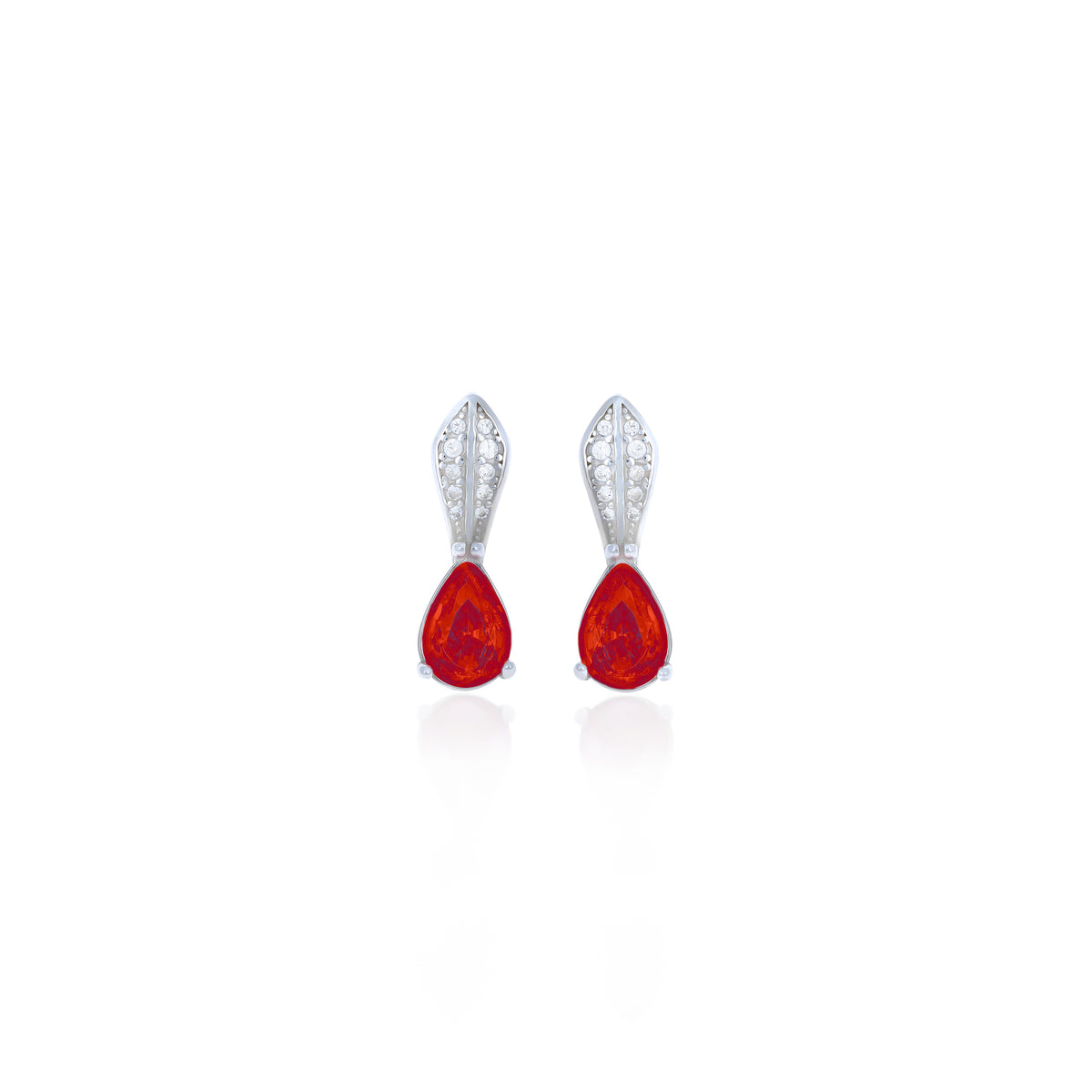 Sterling Silver Teardrop Birthstone Drop Earrings