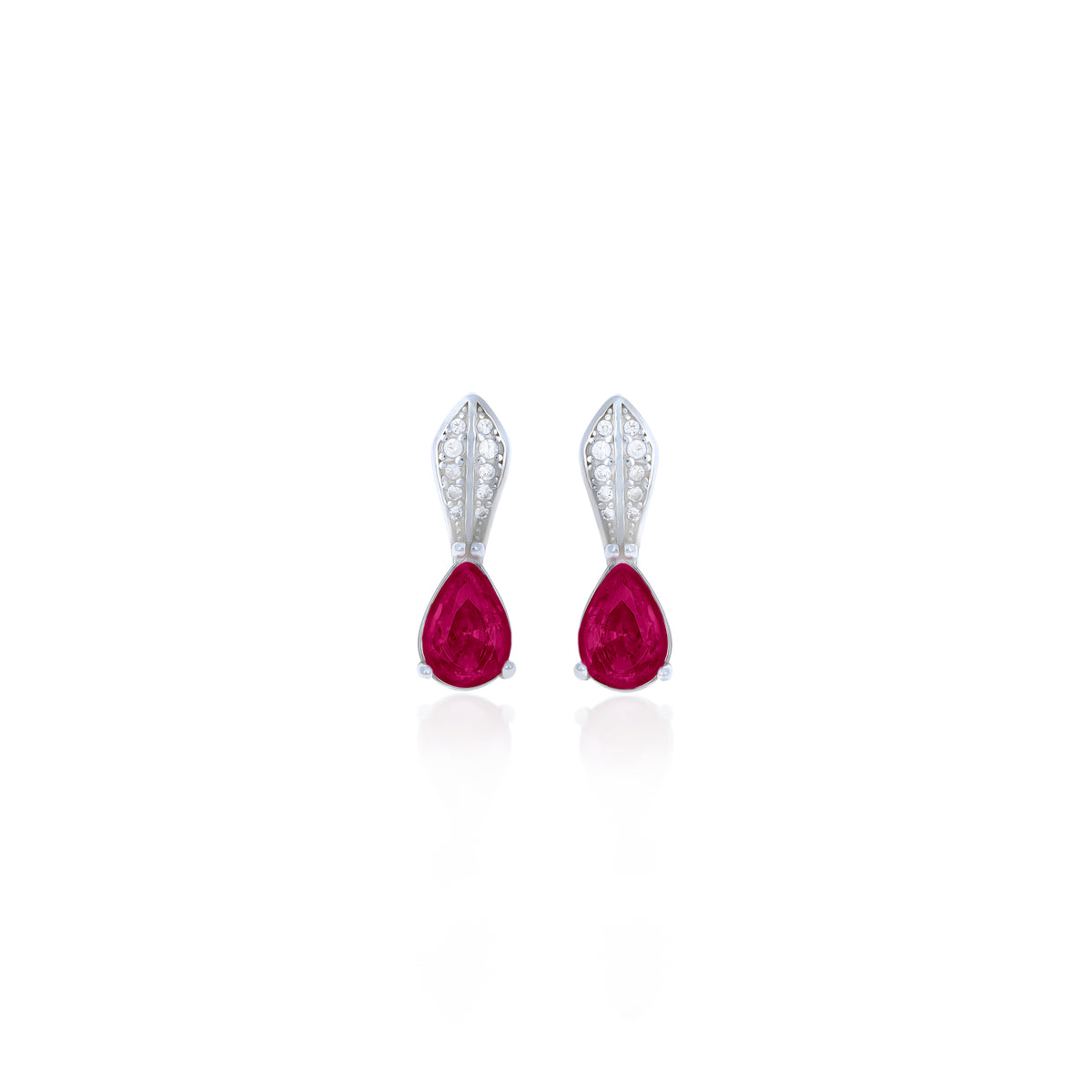 Sterling Silver Teardrop Birthstone Drop Earrings