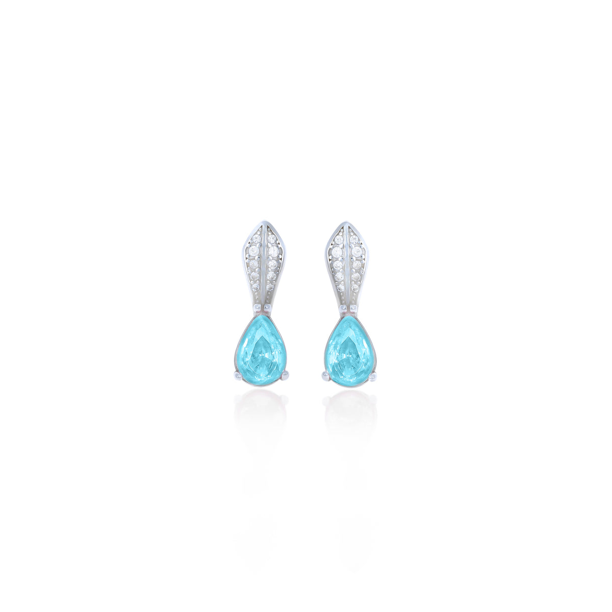 Sterling Silver Teardrop Birthstone Drop Earrings