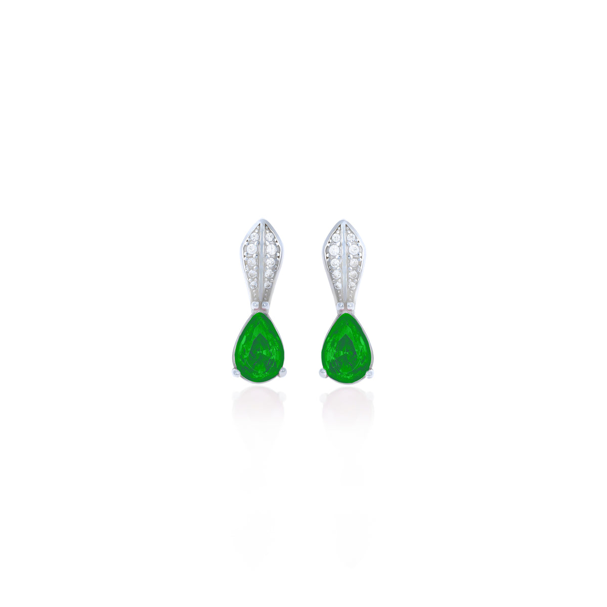 Sterling Silver Teardrop Birthstone Drop Earrings