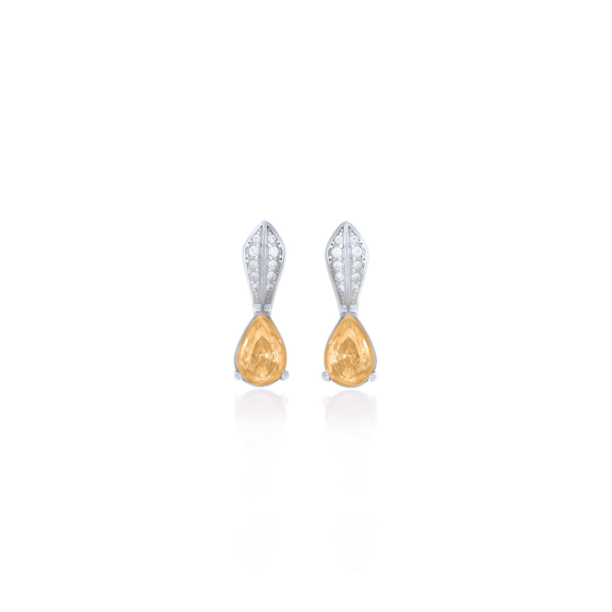 Sterling Silver Teardrop Birthstone Drop Earrings