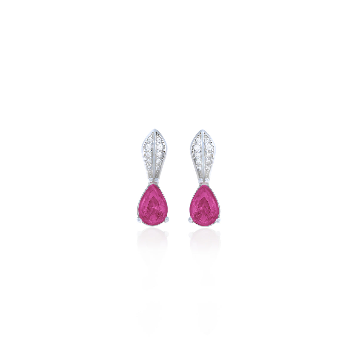 Sterling Silver Teardrop Birthstone Drop Earrings