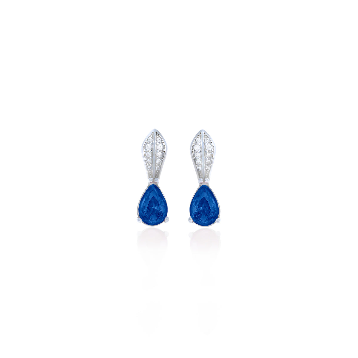 Sterling Silver Teardrop Birthstone Drop Earrings