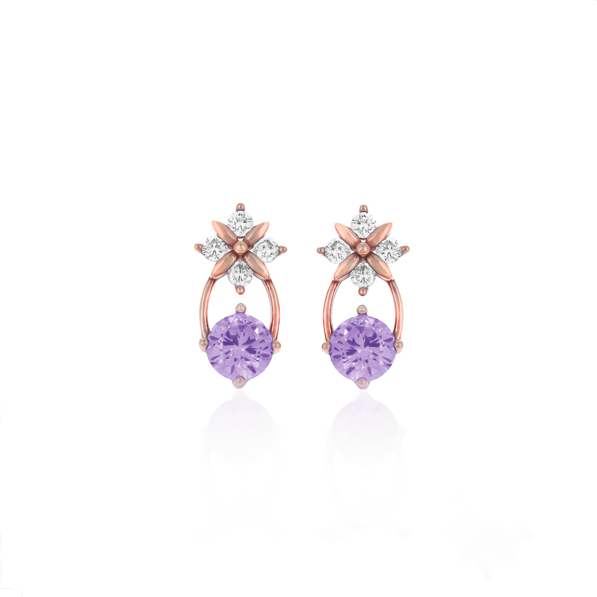 Sterling Silver Starburst Birthstone Dangle Earrings