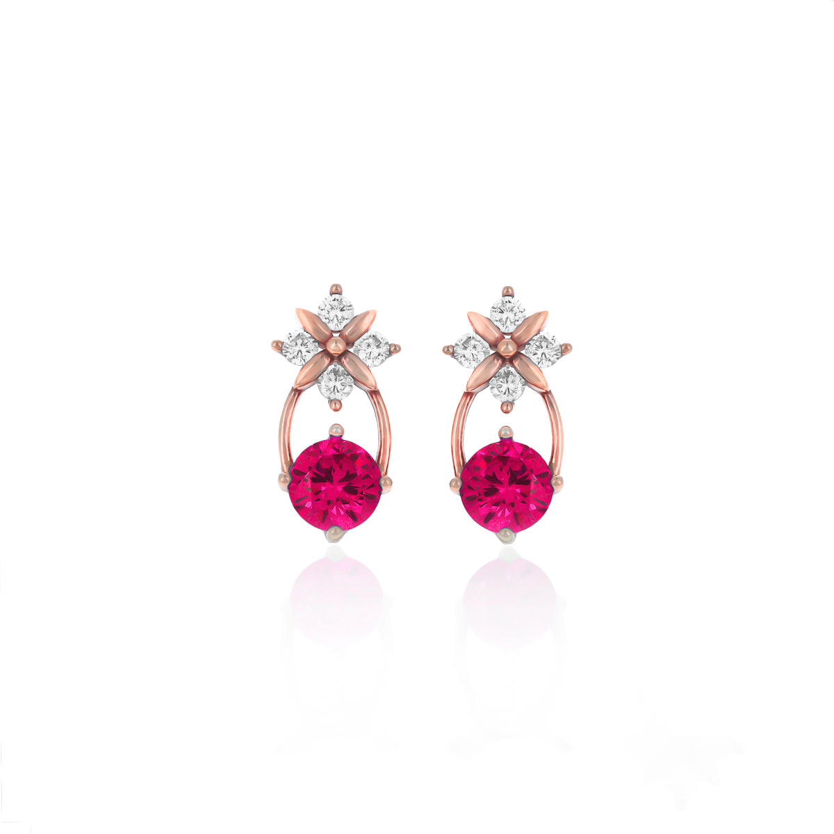 Sterling Silver Starburst Birthstone Dangle Earrings