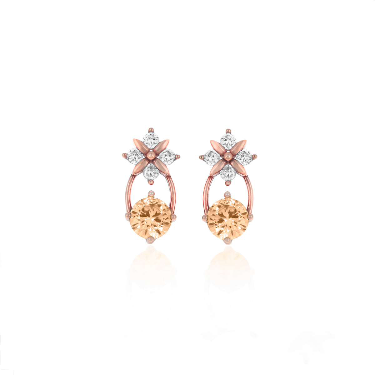 Sterling Silver Starburst Birthstone Dangle Earrings