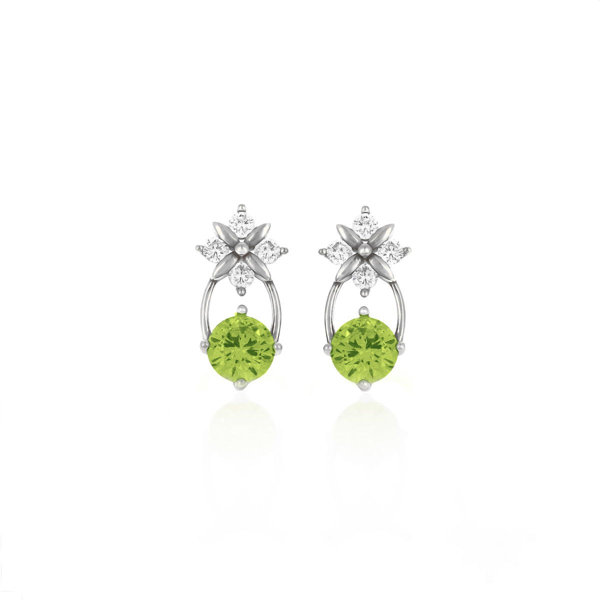 Sterling Silver Starburst Birthstone Dangle Earrings