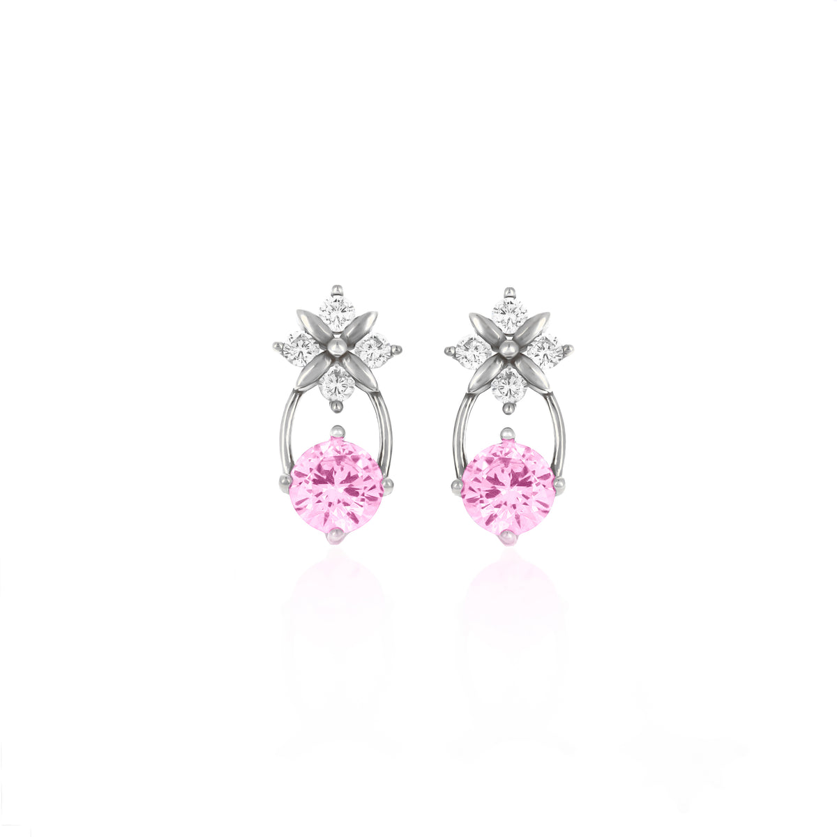 Sterling Silver Starburst Birthstone Dangle Earrings