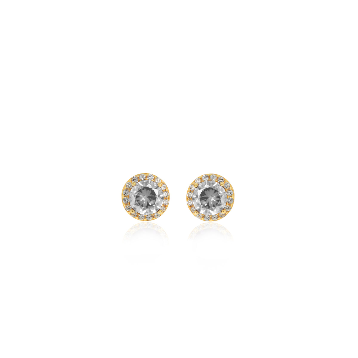 Sterling Silver Bezel Birthstone Stud Earrings