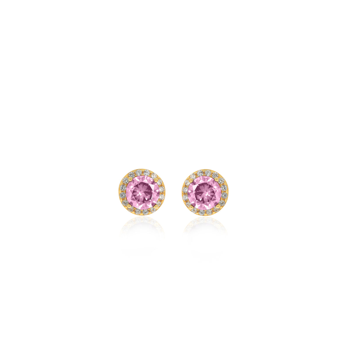 Sterling Silver Bezel Birthstone Stud Earrings