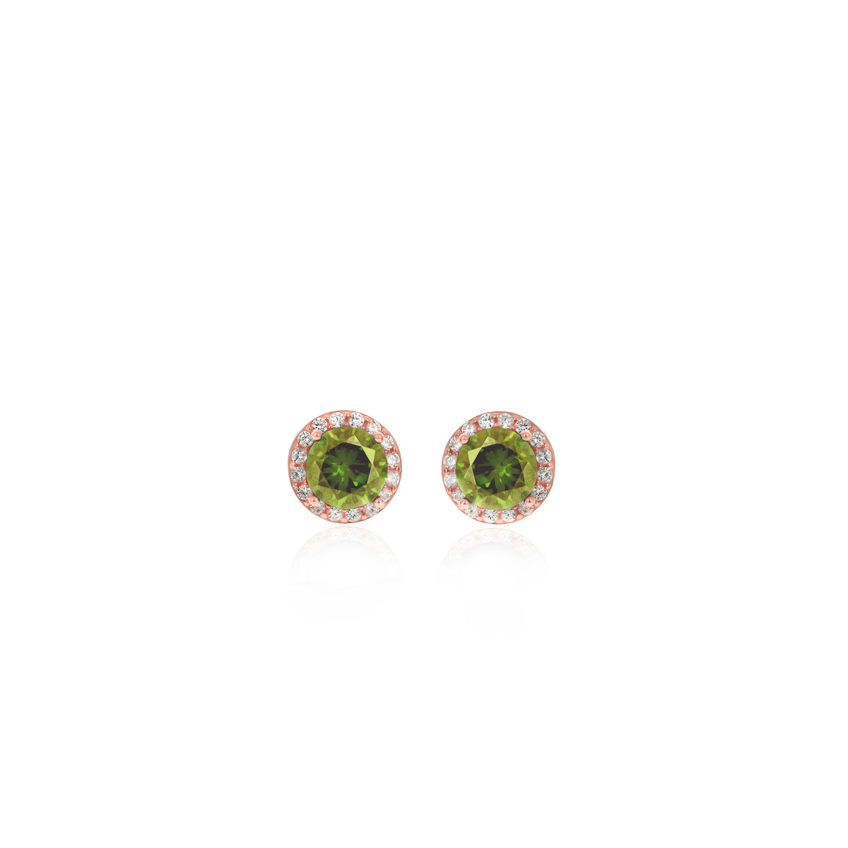 Sterling Silver Bezel Birthstone Stud Earrings