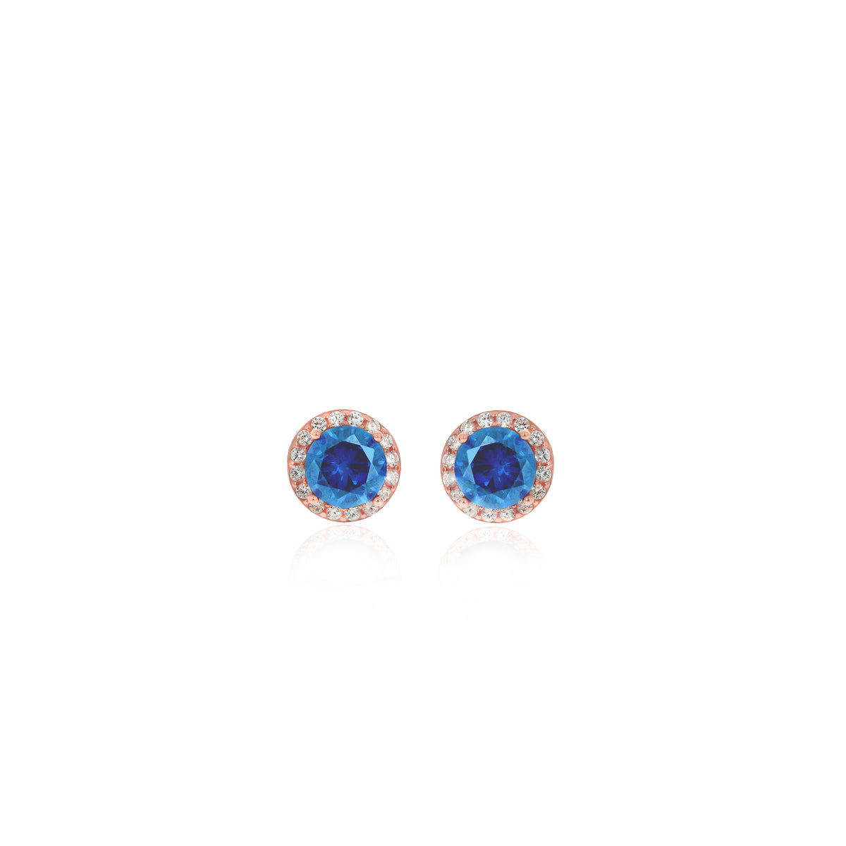 Sterling Silver Bezel Birthstone Stud Earrings