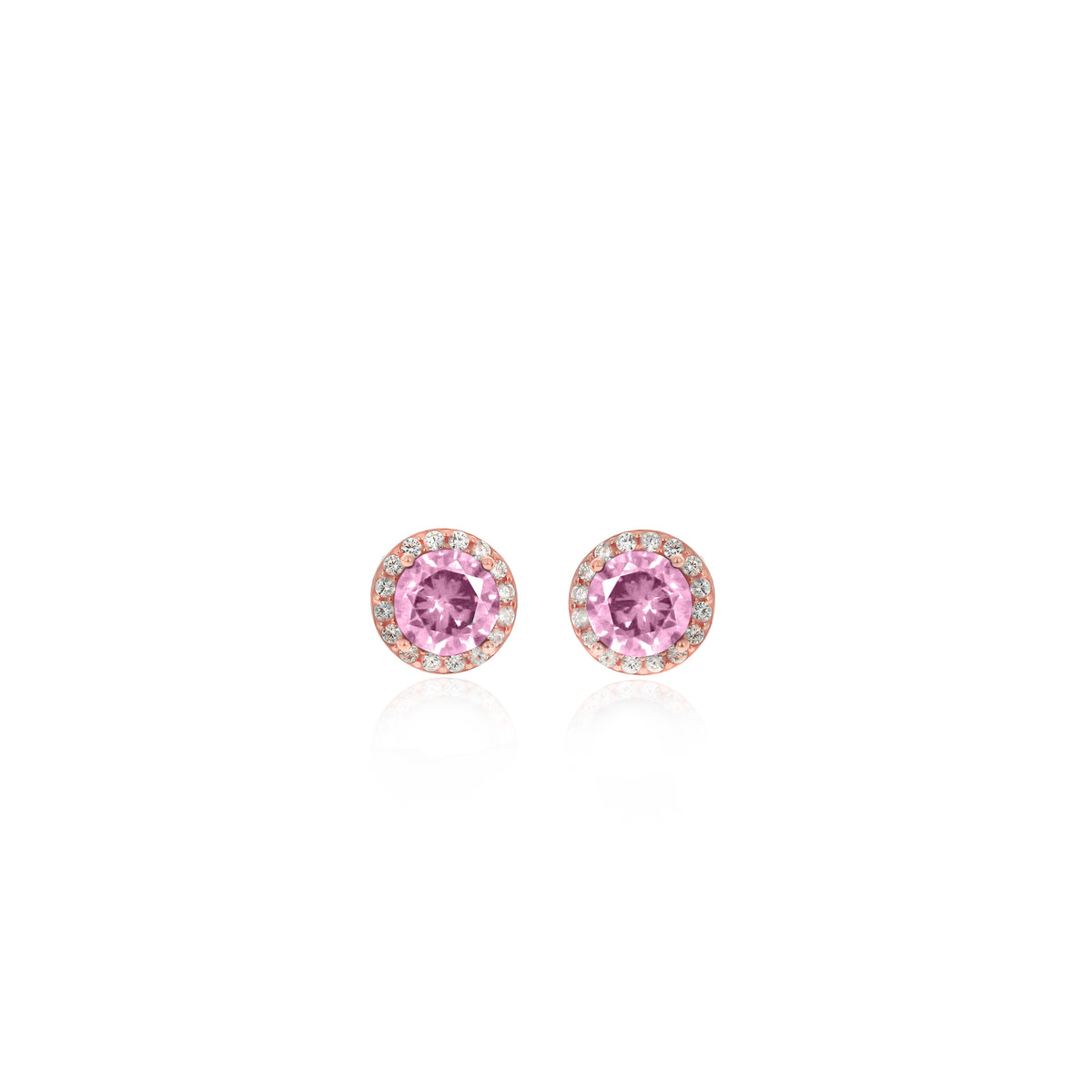 Sterling Silver Bezel Birthstone Stud Earrings