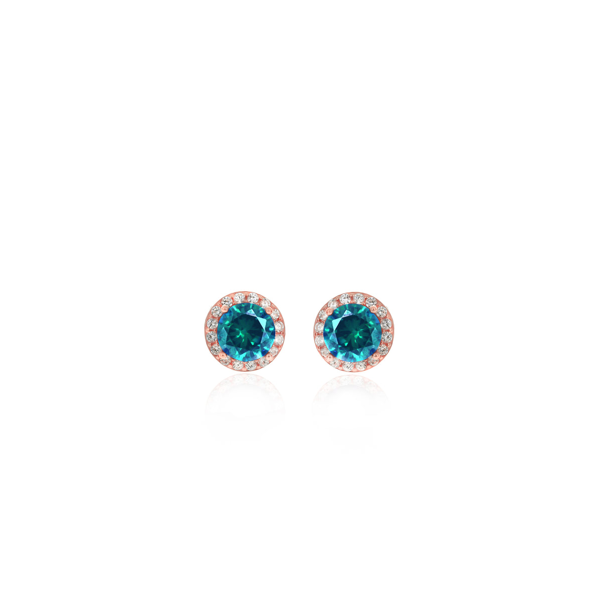Sterling Silver Bezel Birthstone Stud Earrings