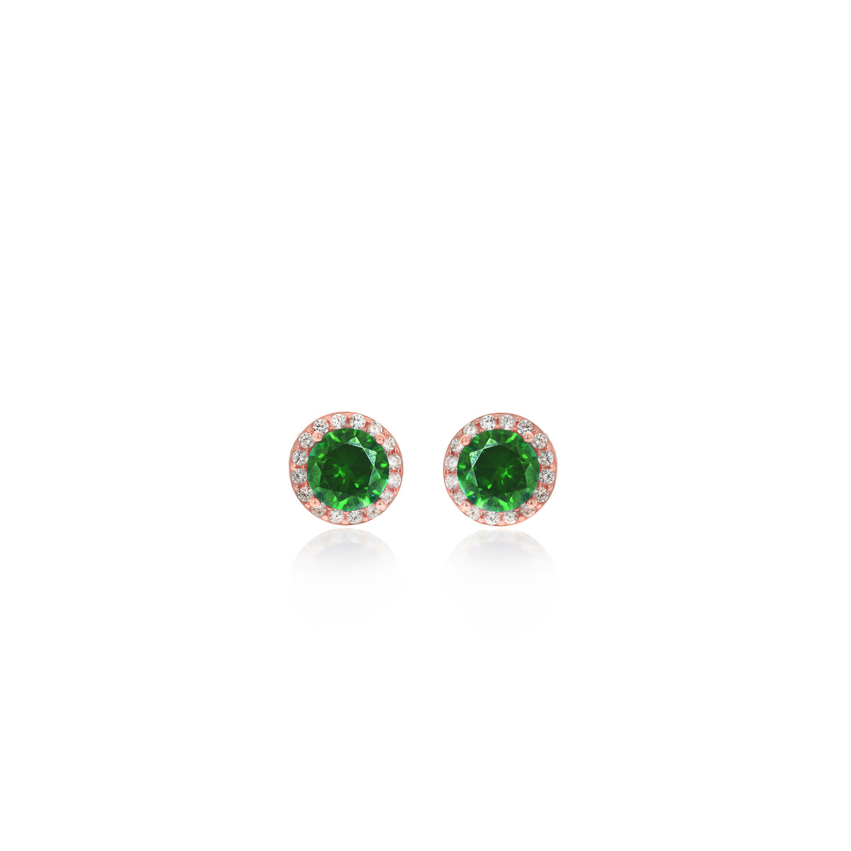 Sterling Silver Bezel Birthstone Stud Earrings
