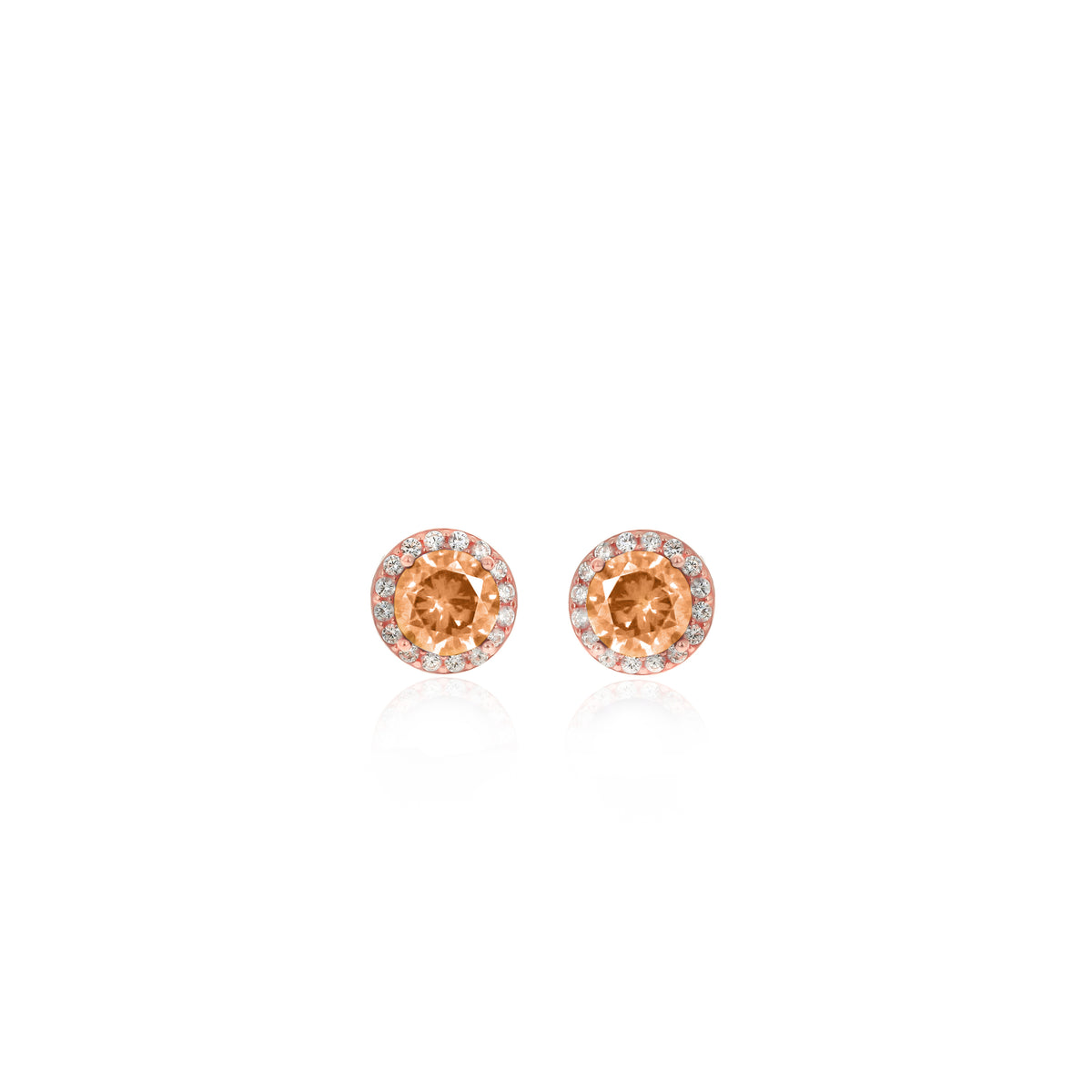 Sterling Silver Bezel Birthstone Stud Earrings