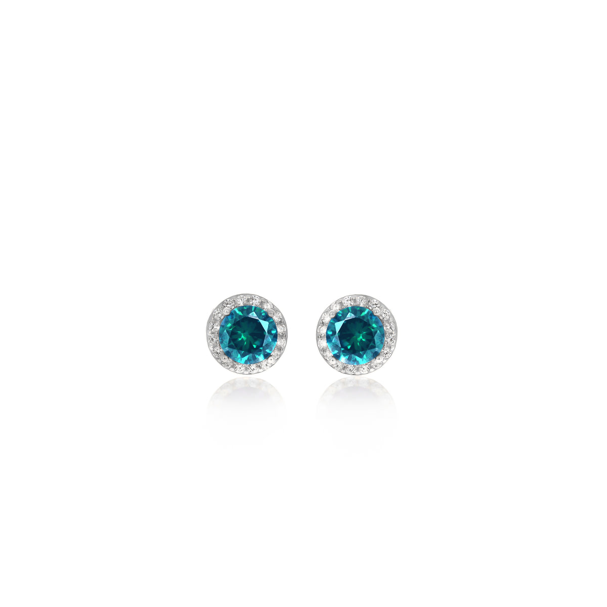 Sterling Silver Bezel Birthstone Stud Earrings