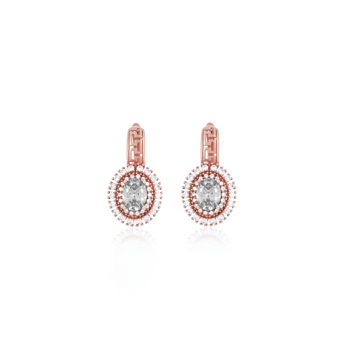 Sterling Silver Halo Birthstone Drop Earrings