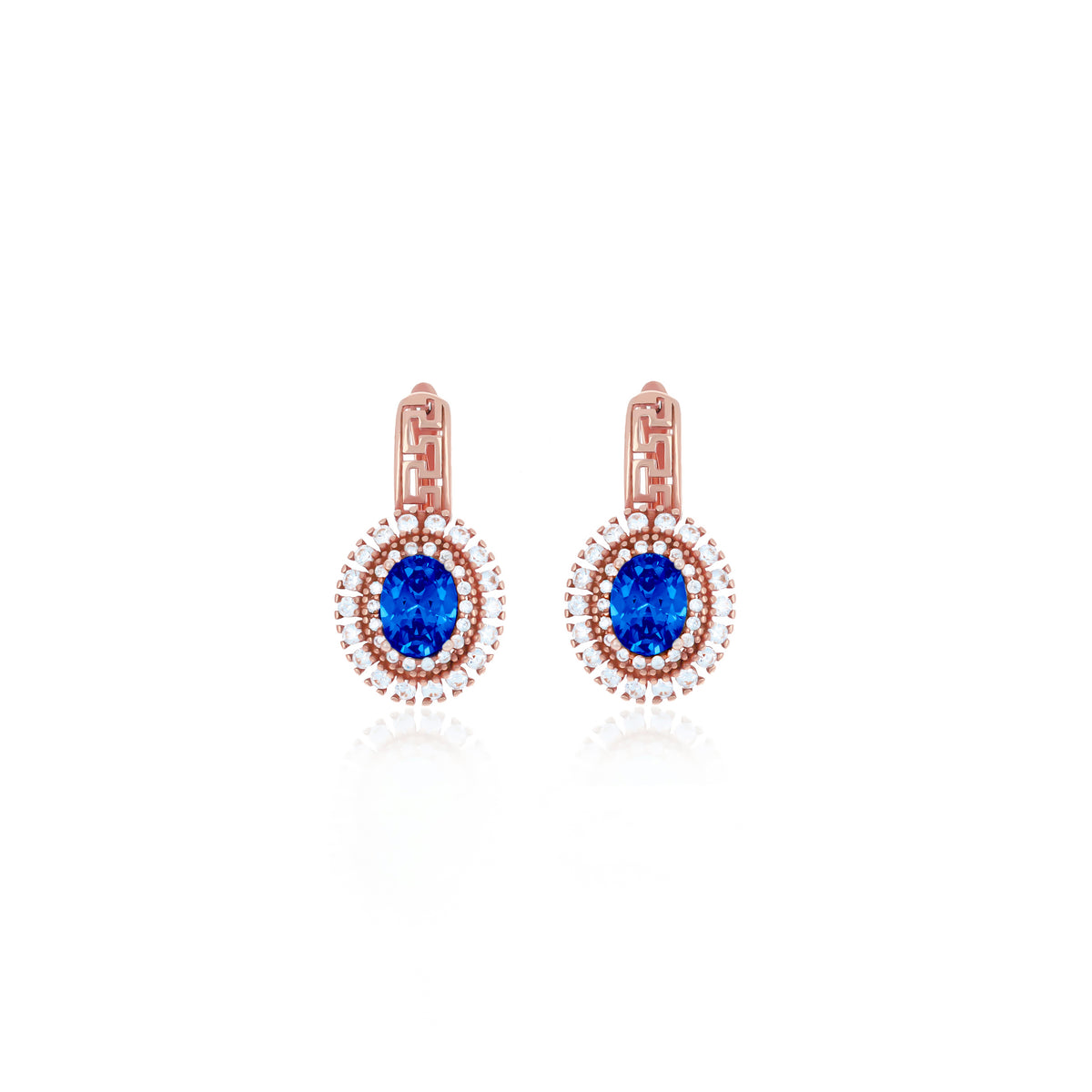 Sterling Silver Halo Birthstone Drop Earrings