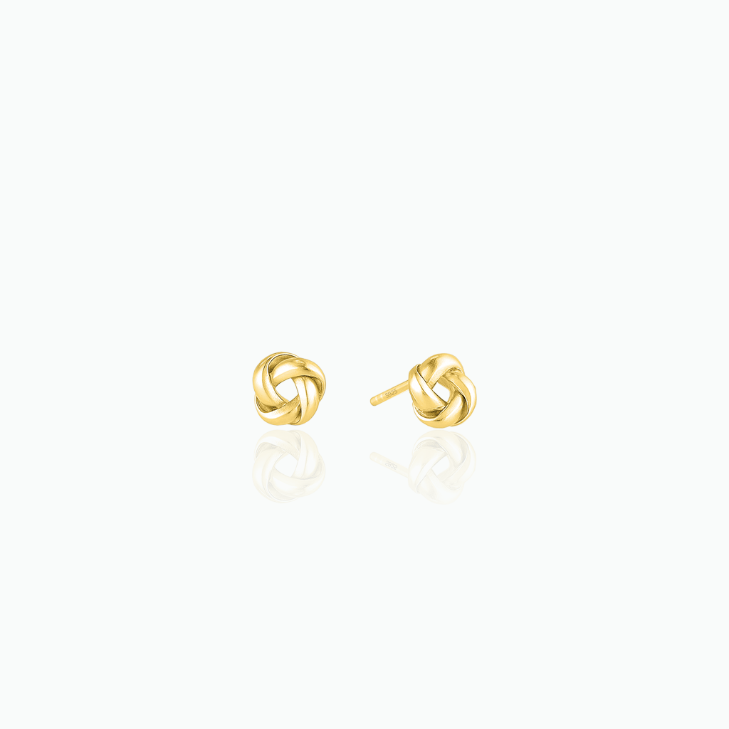 Sterling Silver Love Knot Stud Earrings