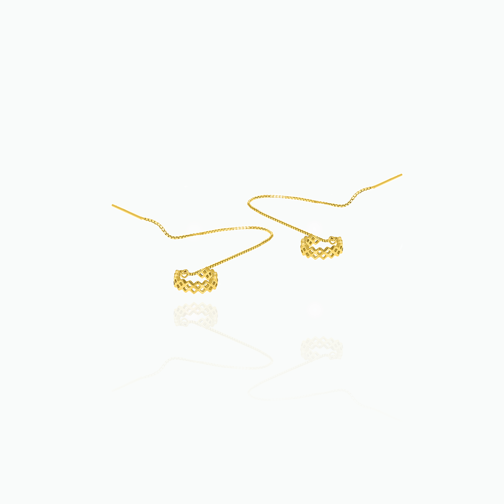 Sterling Silver Chain Ear Cuff Earrings