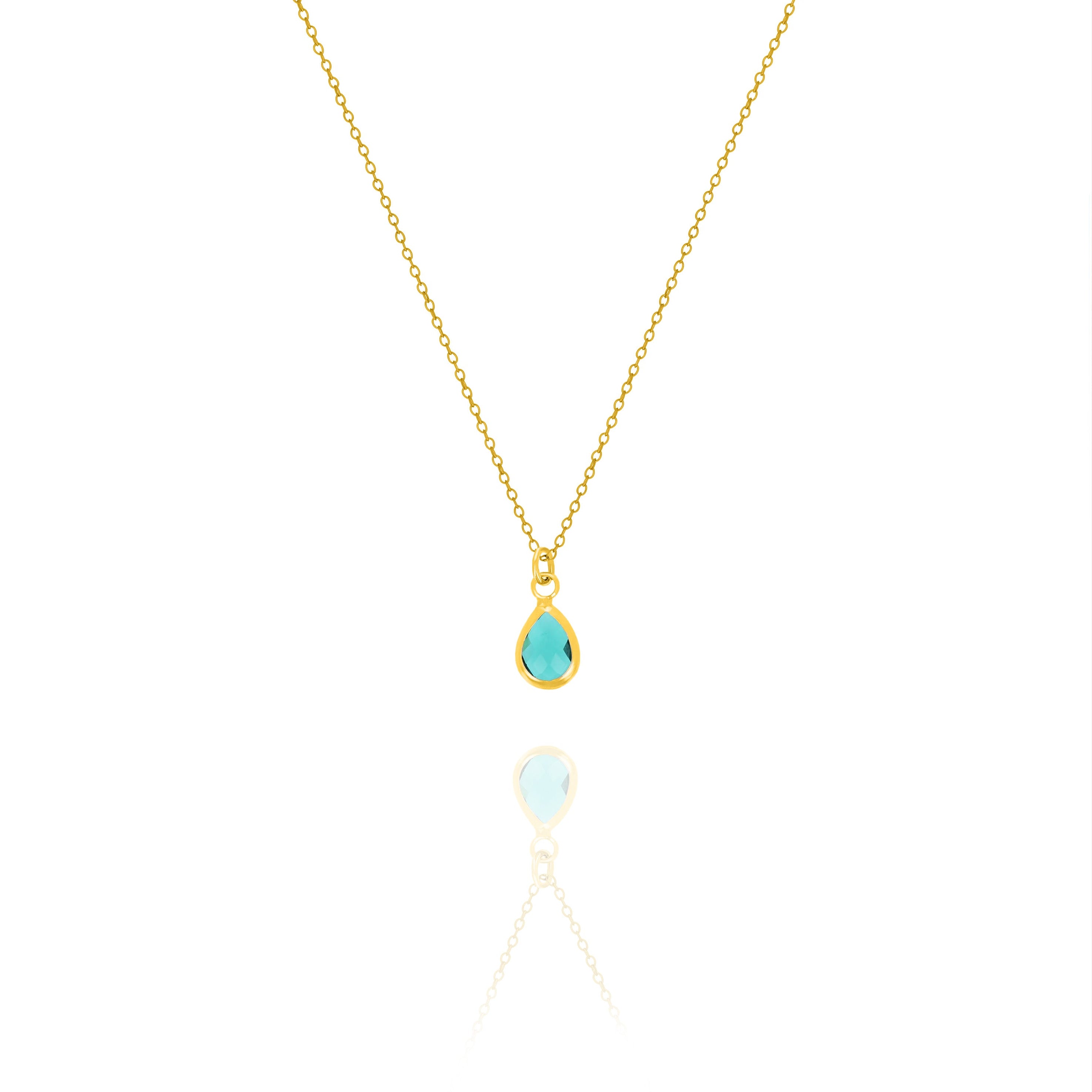 Dainty Birthstone Drop Necklace
