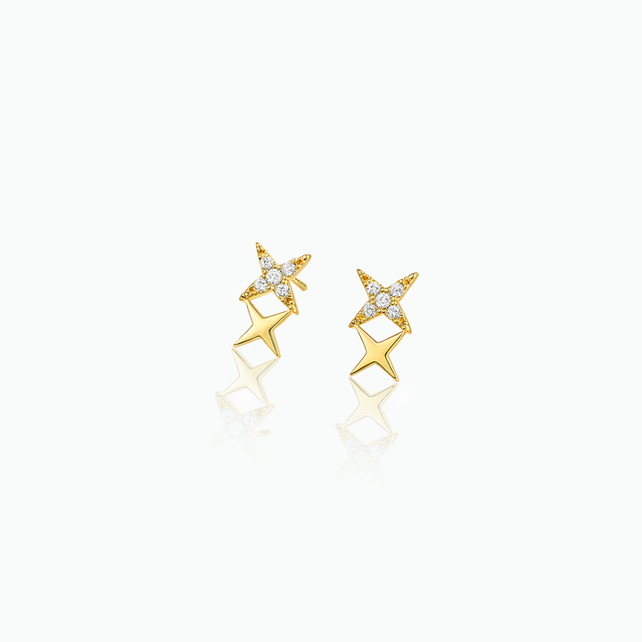 Sterling Silver Star Stud Earrings – Dainty Everyday Minimalist Jewelry- S114
