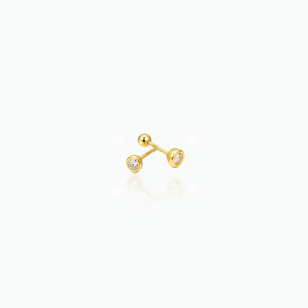Crystal Accent Stud Earrings- S141