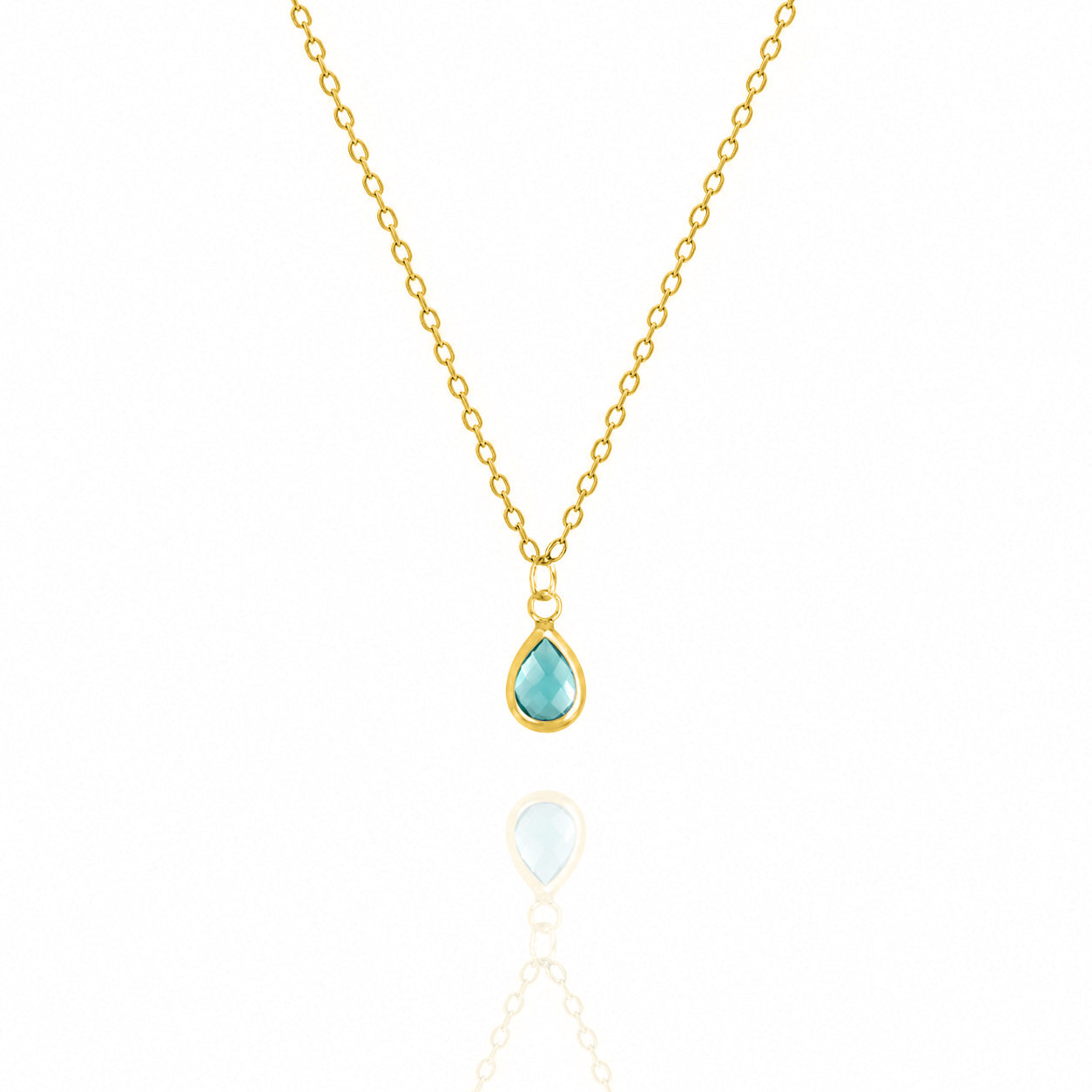 Birthstone Drop Necklace – Dainty Minimalist Gift for Her
