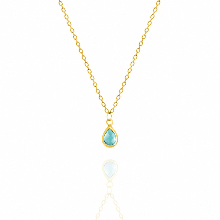 Birthstone Drop Necklace – Dainty Minimalist Gift for Her