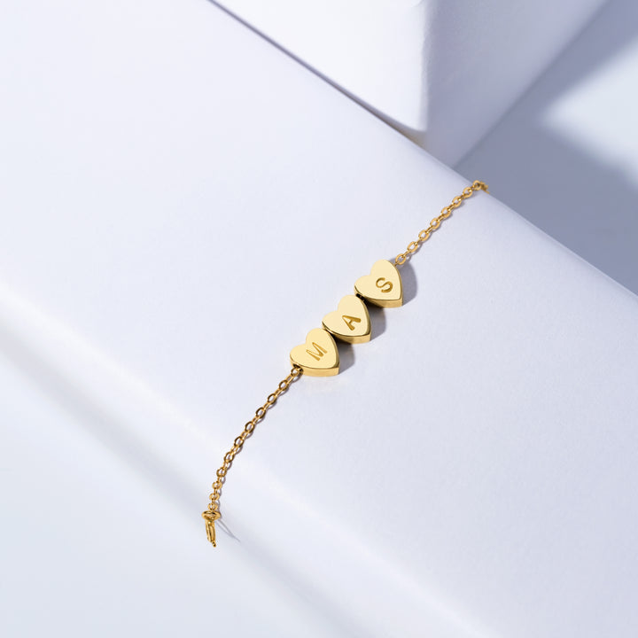 Initial Heart Bracelet