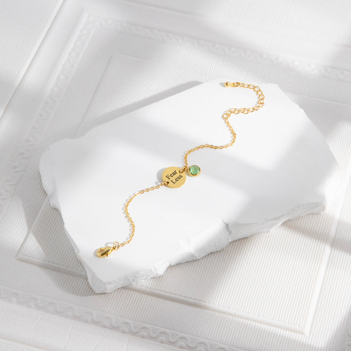Personalized Birthstone Initial Bracelet