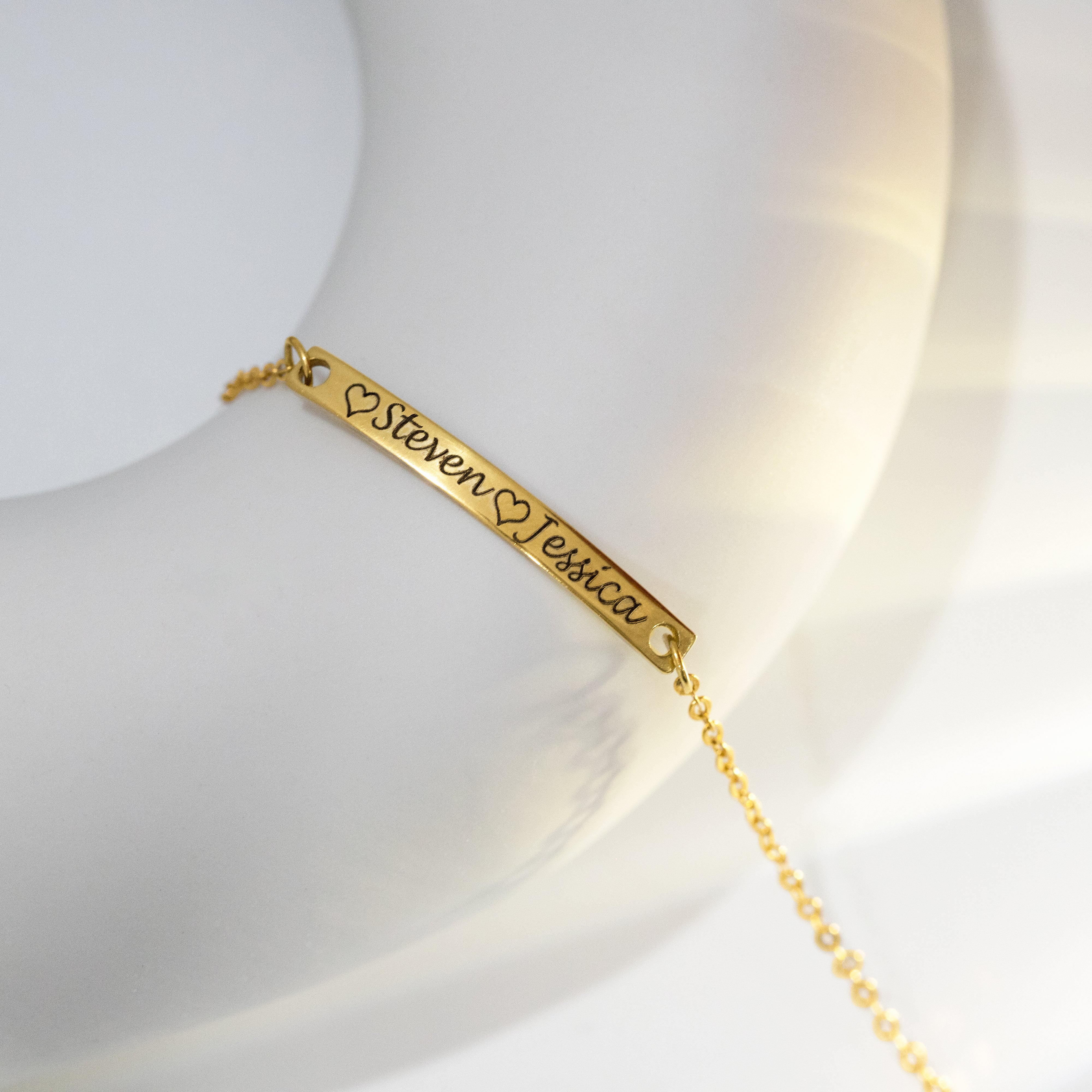 Personalized Bar Name Bracelet for Her