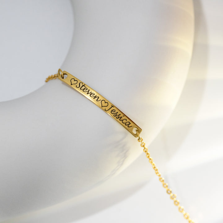 Personalized Bar Name Bracelet for Her
