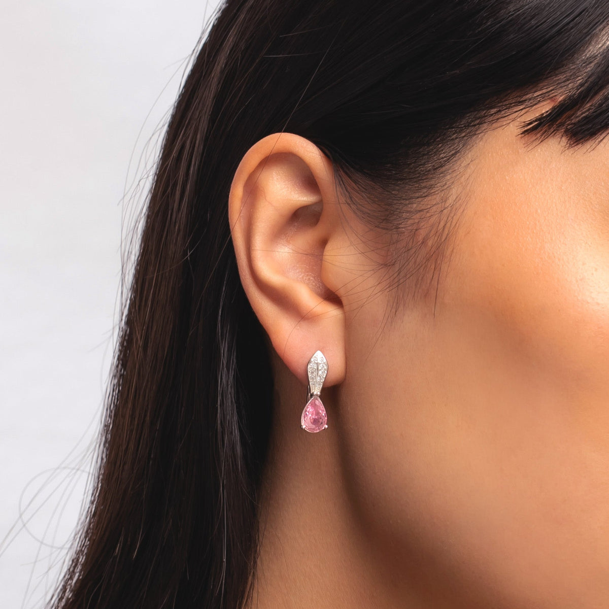 Sterling Silver Teardrop Birthstone Drop Earrings