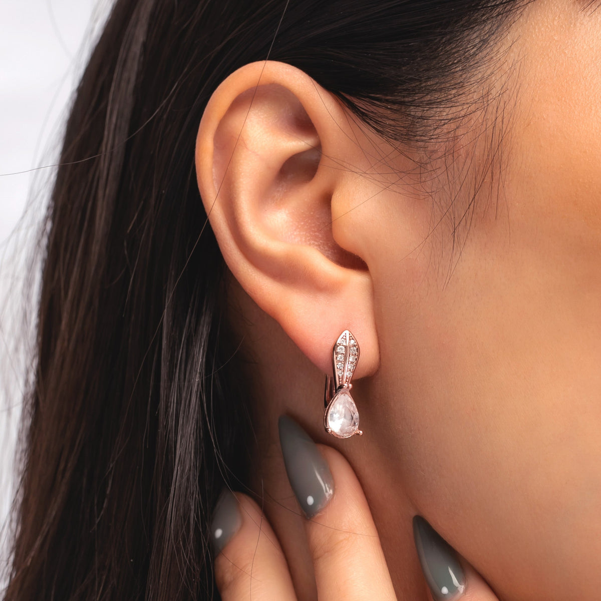 Sterling Silver Teardrop Birthstone Drop Earrings