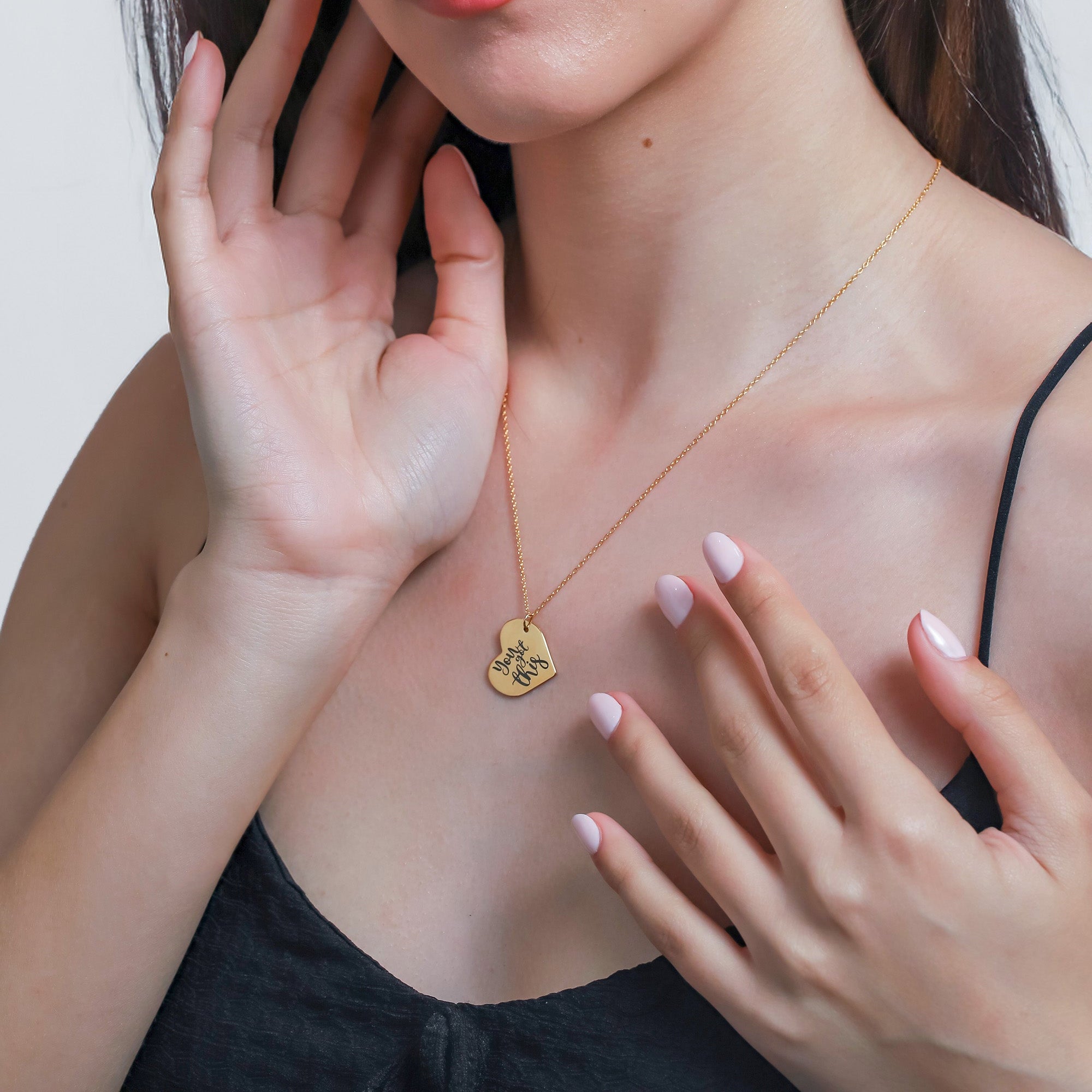 Custom Handwriting Heart Necklace