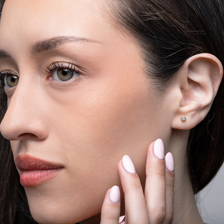 Crystal Accent Stud Earrings- S141