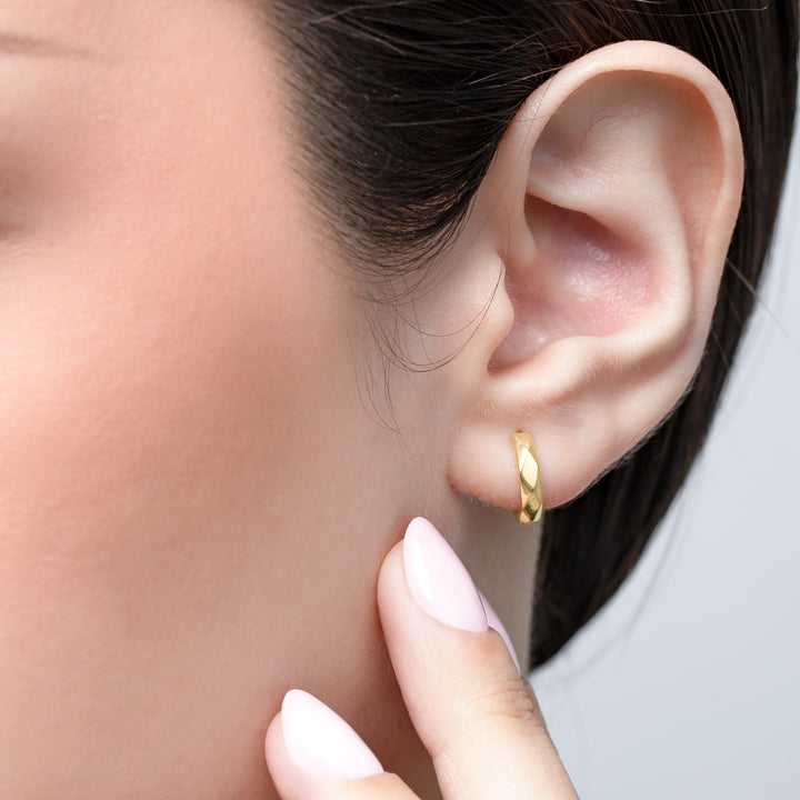 Chic Geometric huggie Earrings- S039