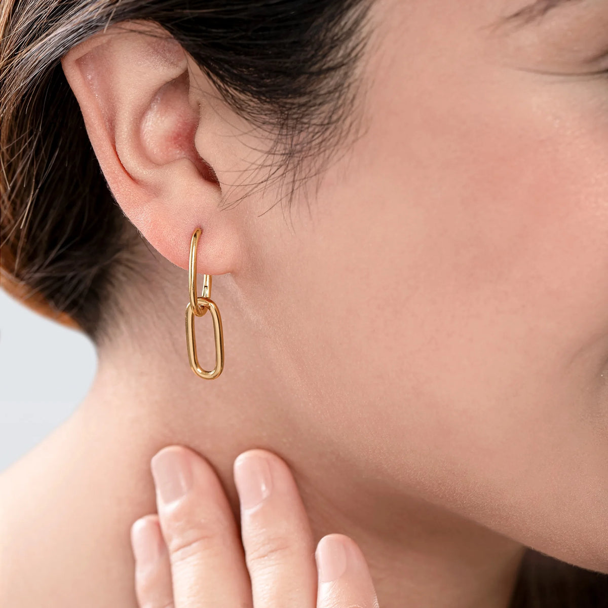 Sterling Silver Chain Link Drop Earrings