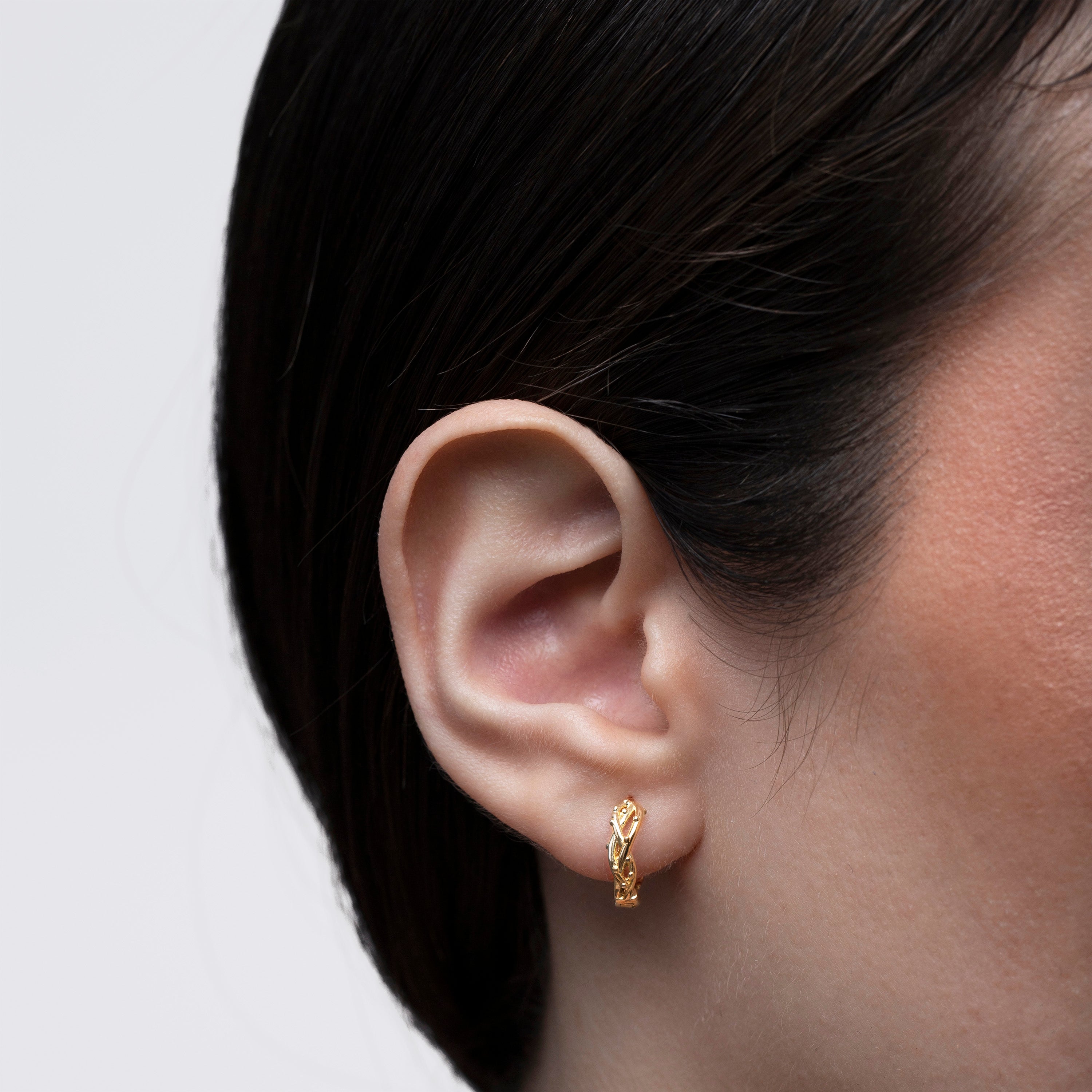 Dainty Minimalist Huggie Hoop Earrings- S022