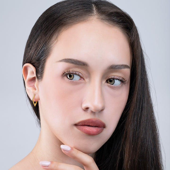 925 Sterling Silver Huggie Hoop Earrings – Lightweight Minimalist Gift for Her- S026