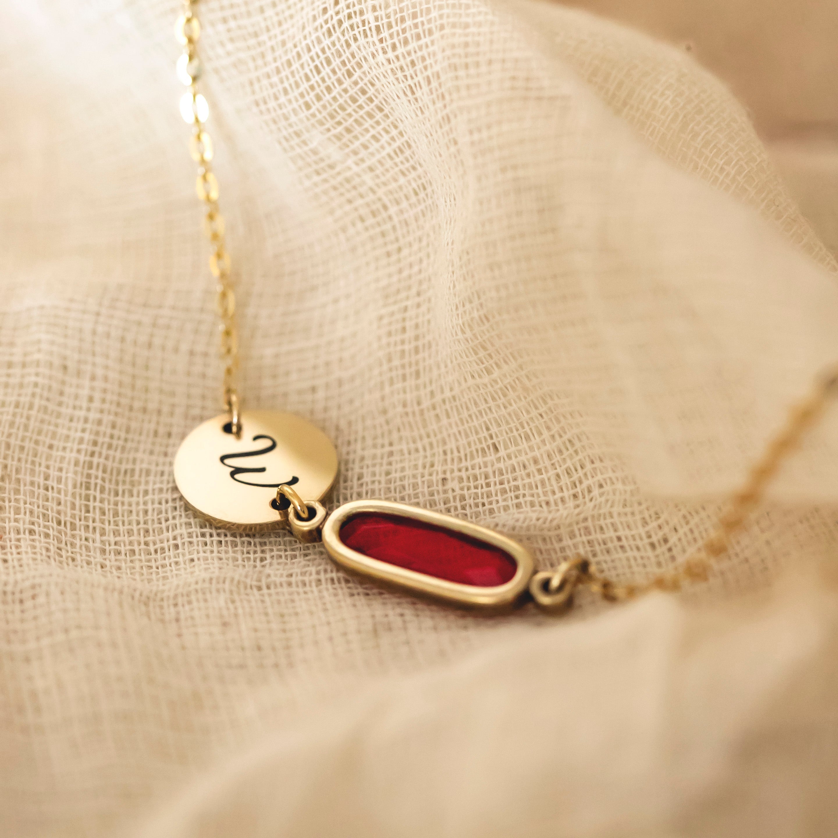 Birthstone Initial Bracelet – Custom Sterling Silver Gift