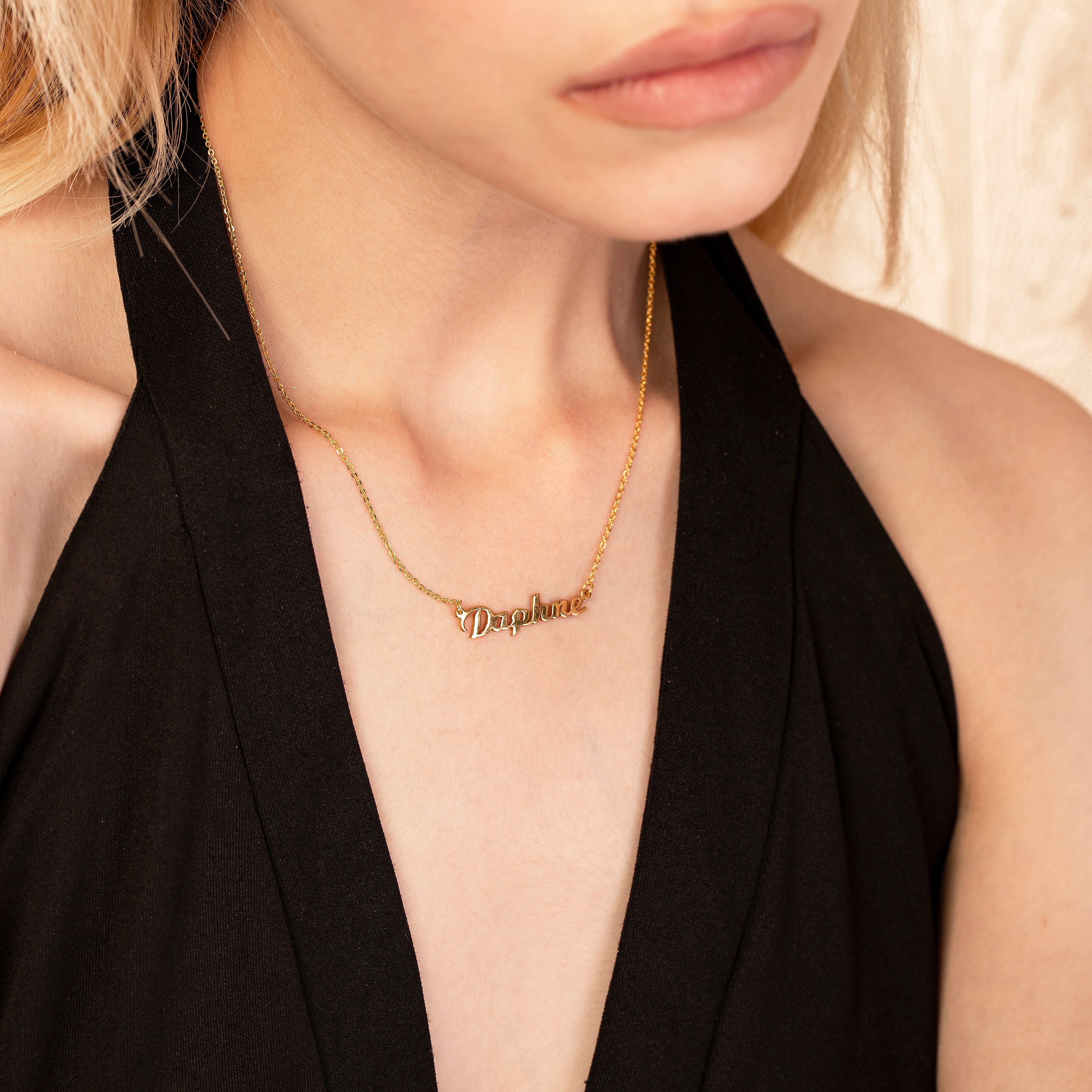 Personalized Cursive Name Necklace – Dainty Custom Pendant in Gold, Silver, or Rose Gold- NC7