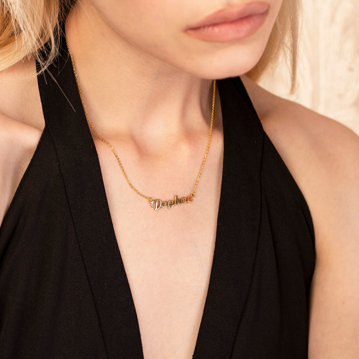 Personalized Cursive Name Necklace – Dainty Custom Pendant in Gold, Silver, or Rose Gold- NC7