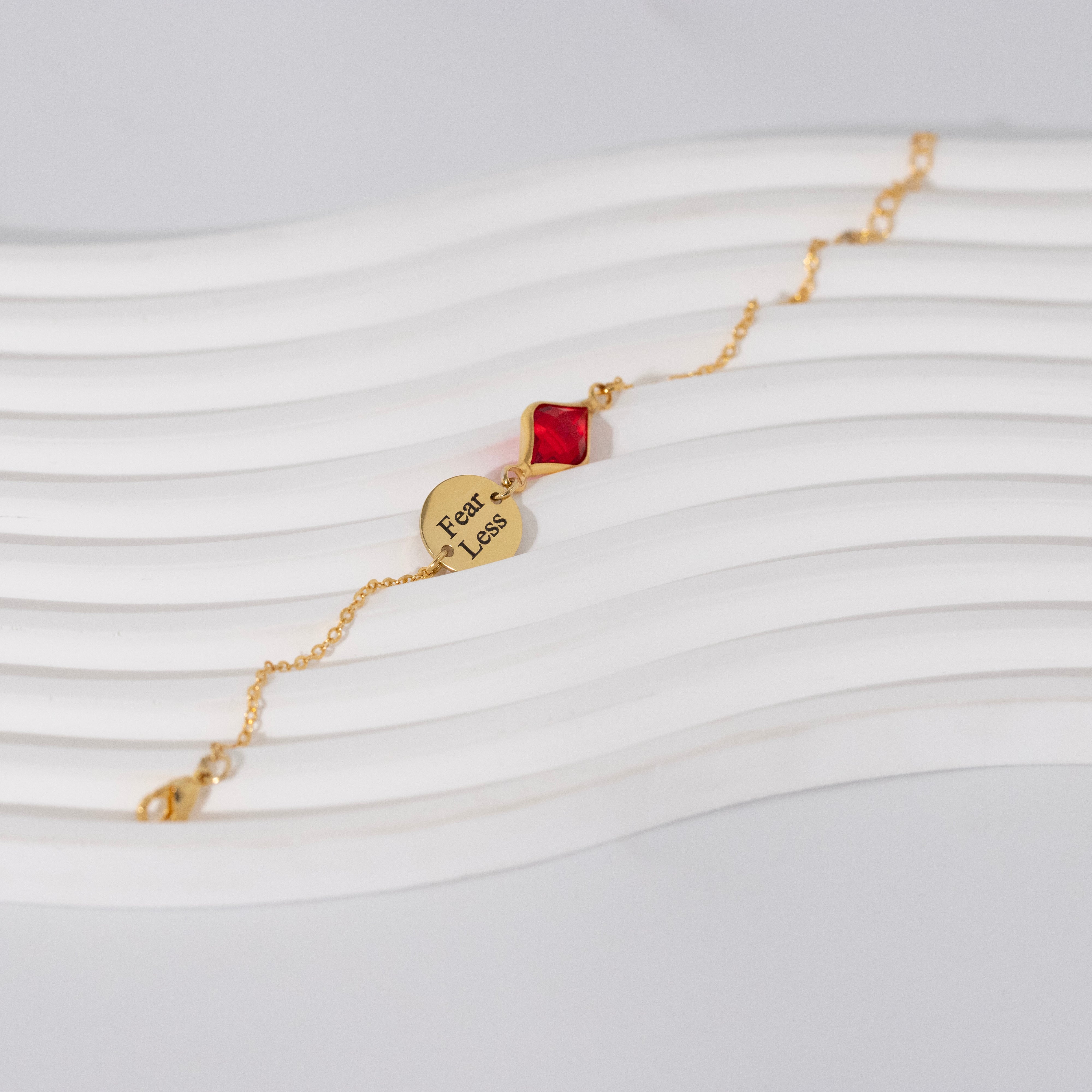 Custom Birthstone Disc Bracelet – Personalized Jewelry for Her