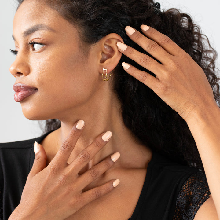 Minimalist Geometric Hoop Earrings- S016