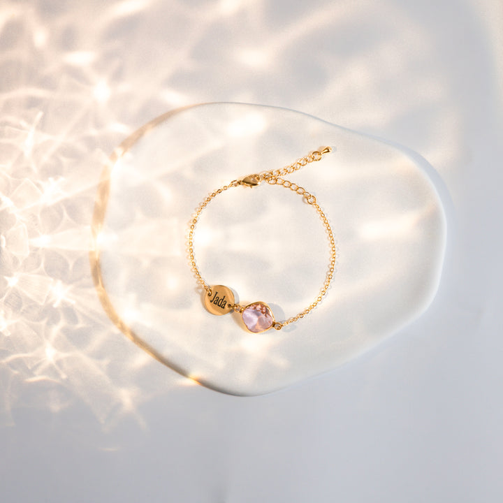 Personalized Birthstone & Initial Bracelet